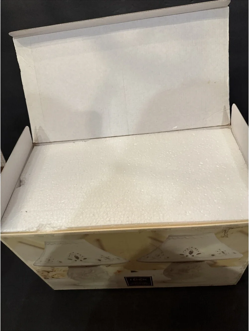 New Lenox Set Of 2 Linen Closet Tea Light Lamp Set Ivory NIB